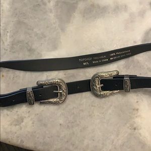 Topshop Double buckle belt